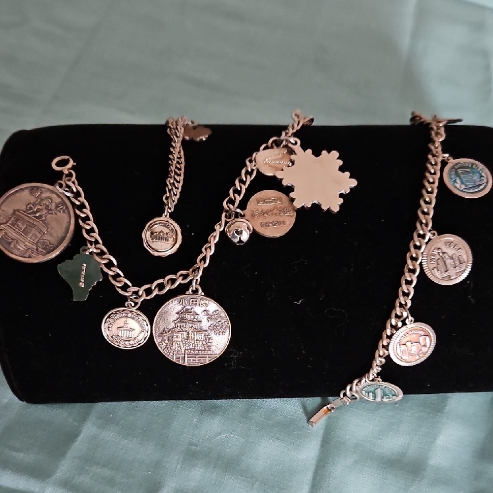 Chic Silver Coin Charm Bracelet